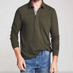 Faherty Dark Olive Polo Shirt